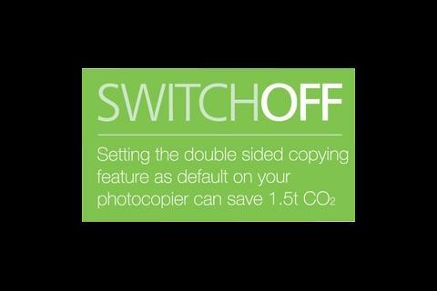 Setting the double sided copying feature as default on your photocopier can save 1.5t co2